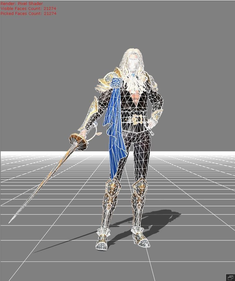 Lancelot Blade of Roses Low-poly 3D model_4