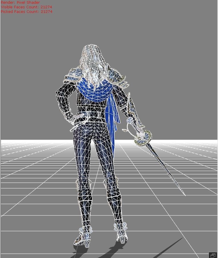 Lancelot Blade of Roses Low-poly 3D model_7