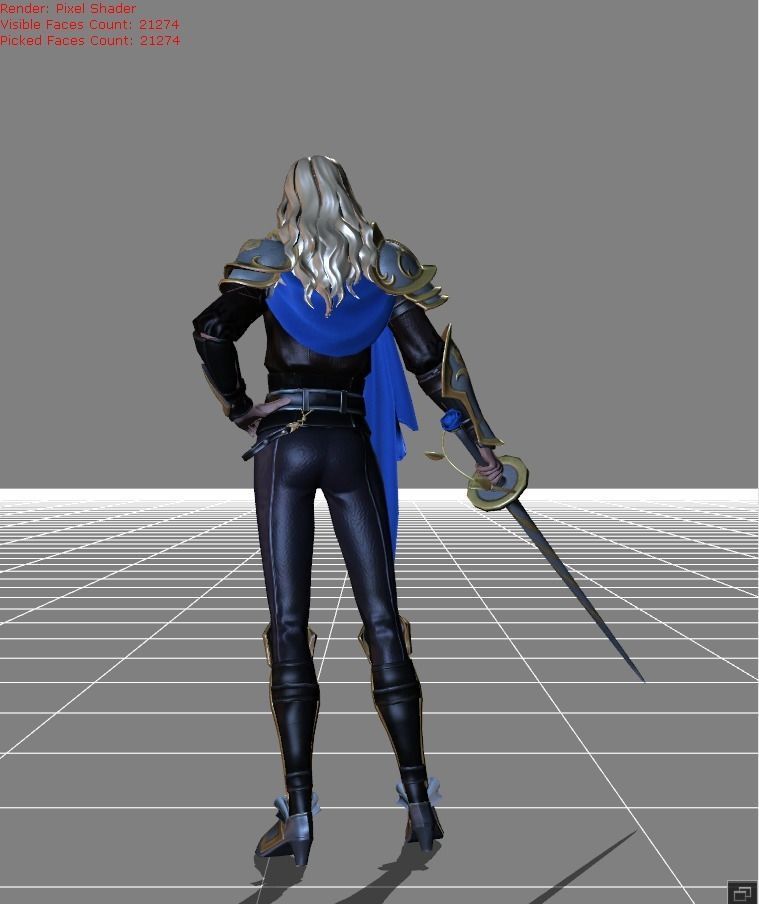 Lancelot Blade of Roses Low-poly 3D model_3