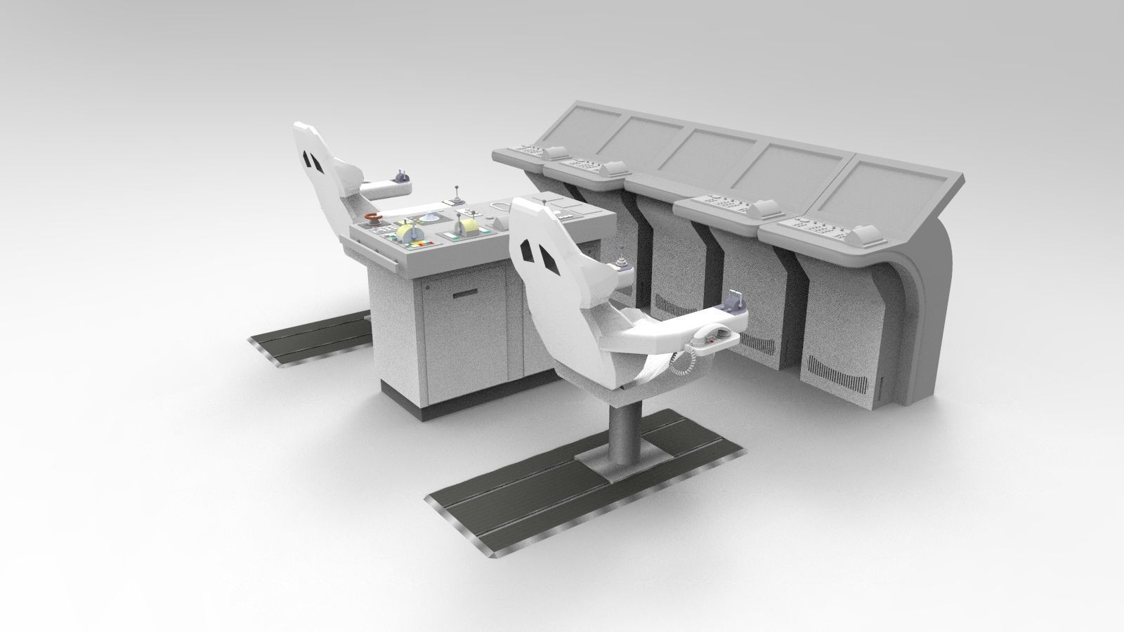 Control room ship 3D model_4