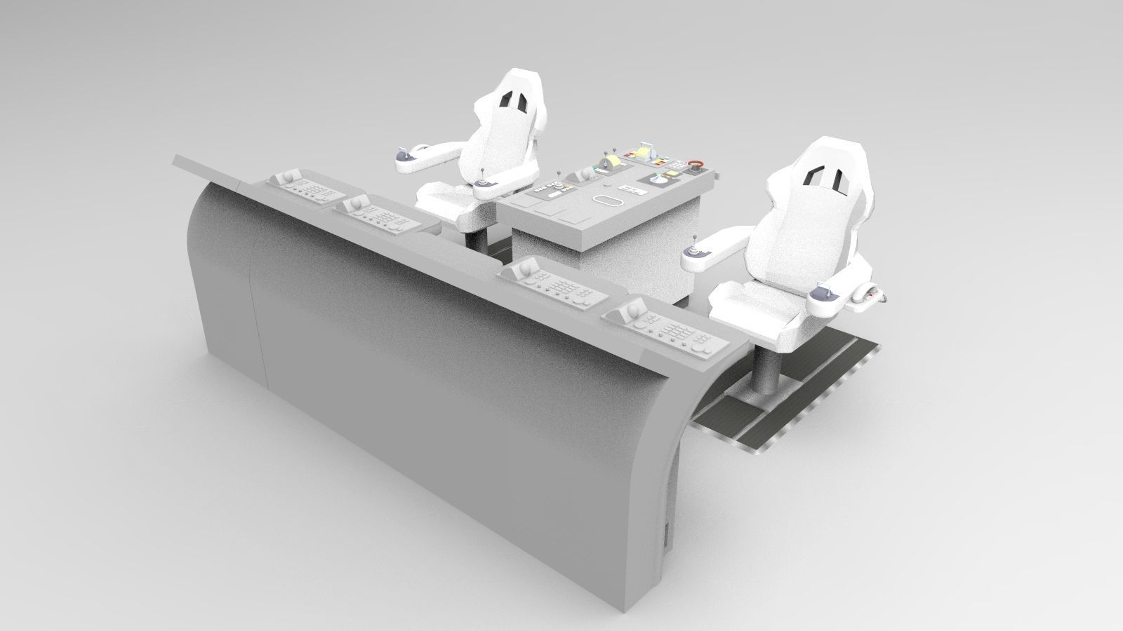 Control room ship 3D model_2