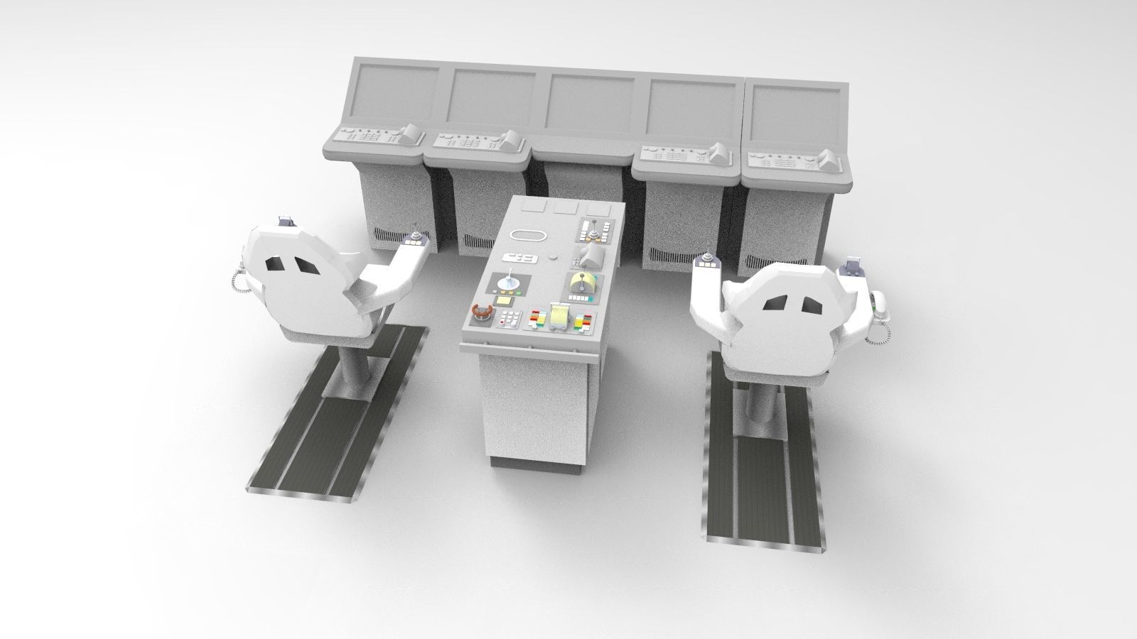 Control room ship 3D model_5