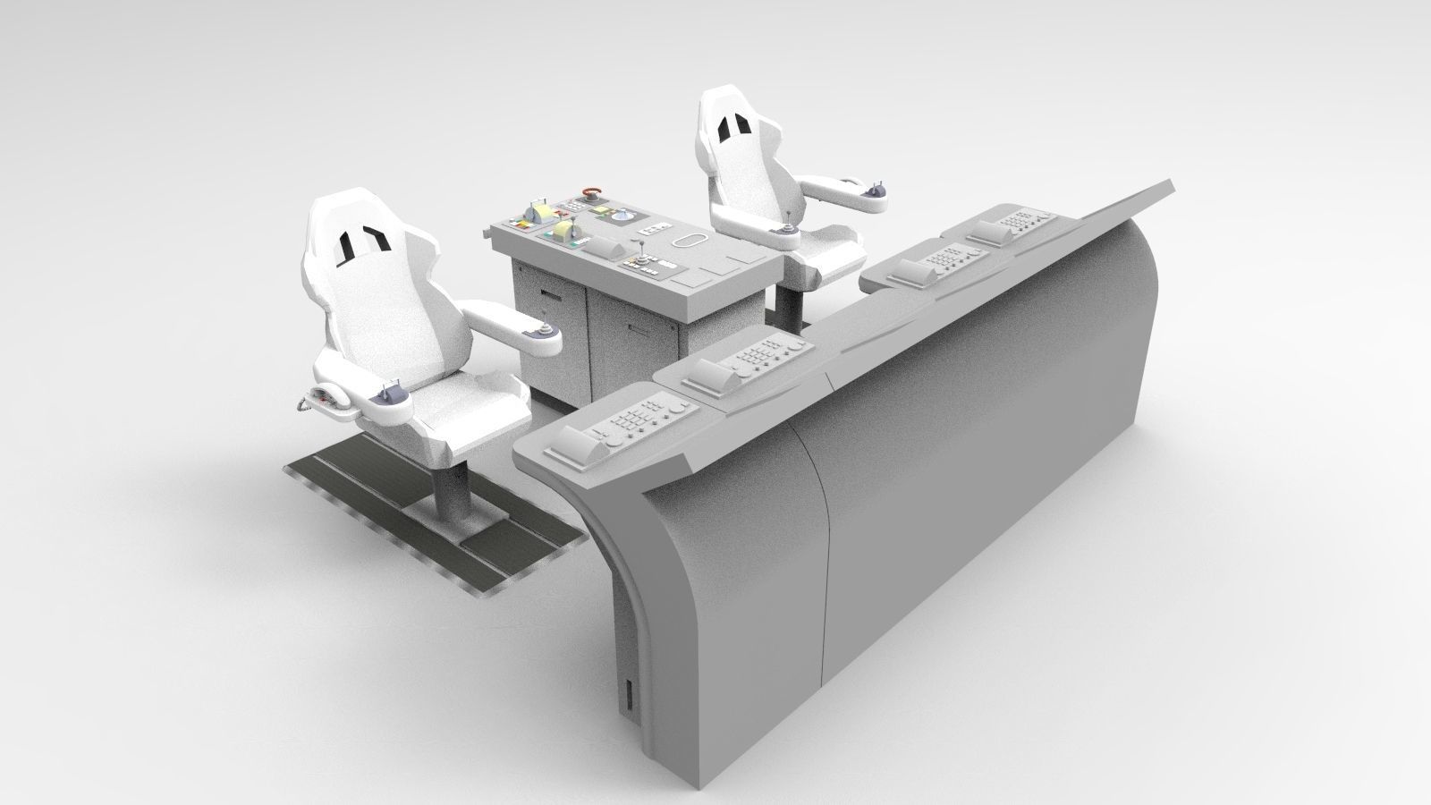 Control room ship 3D model_3