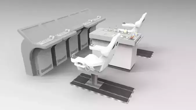 Control room ship 3D model