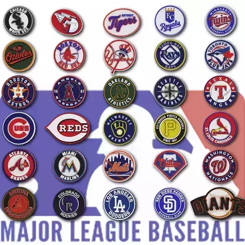 MLB Major League Baseball EVERY TEAMS LOGOS  3D print model