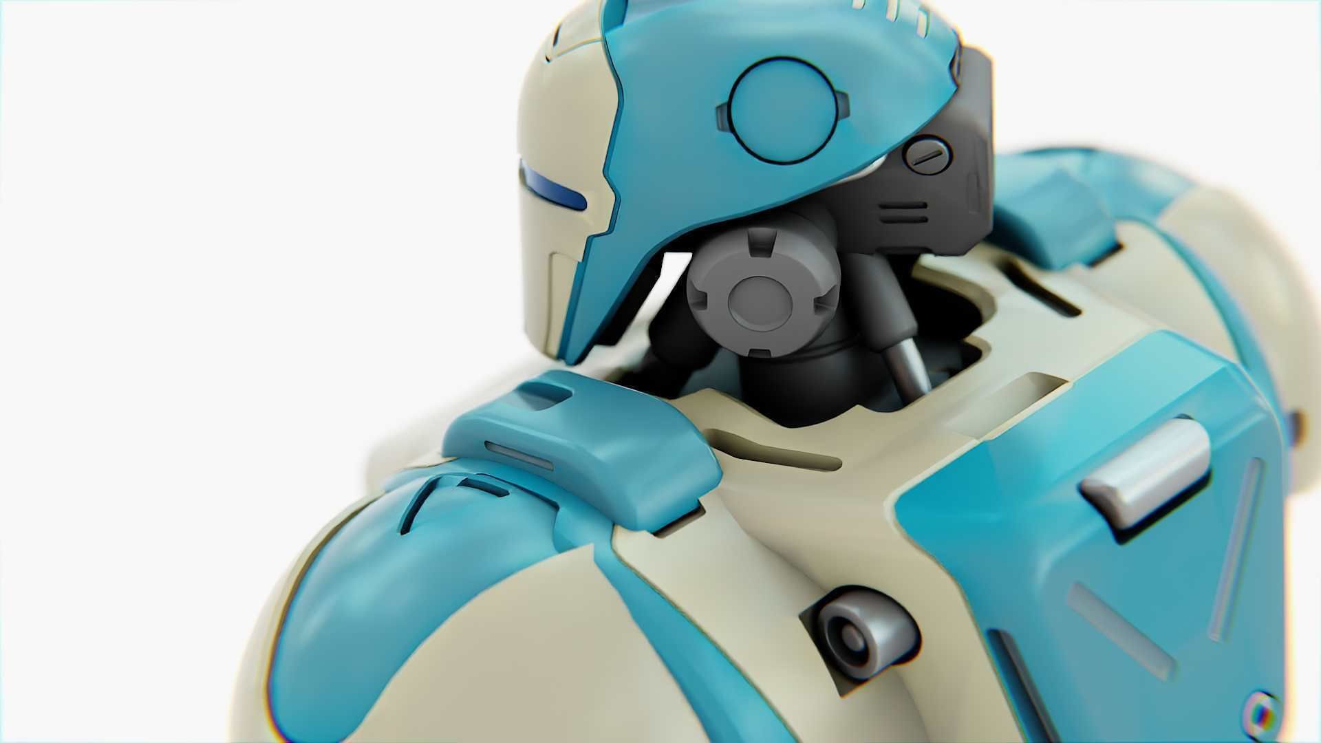 ANDROID MECHA-B RIGGED 3D model_17
