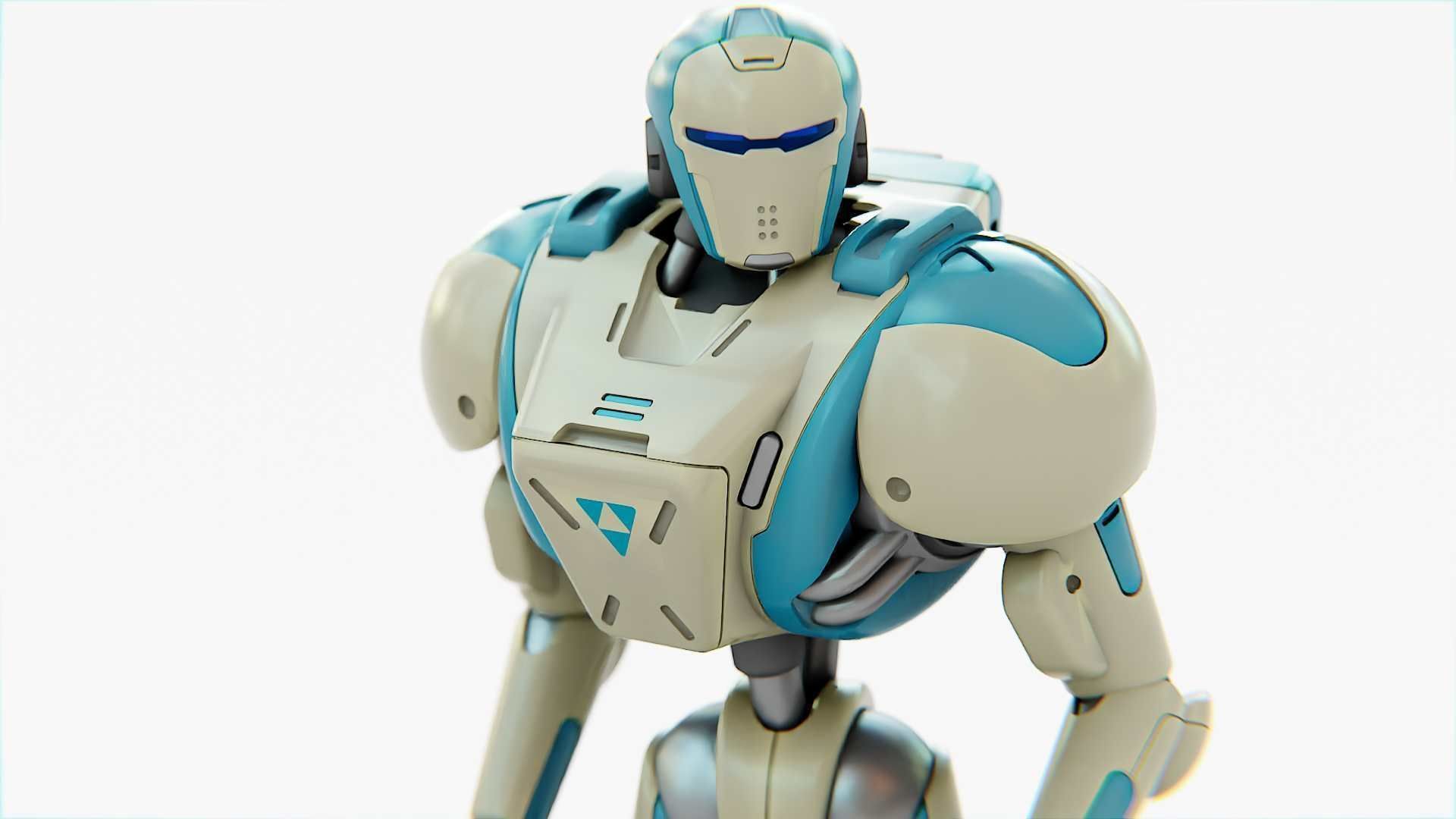 ANDROID MECHA-B RIGGED 3D model_14