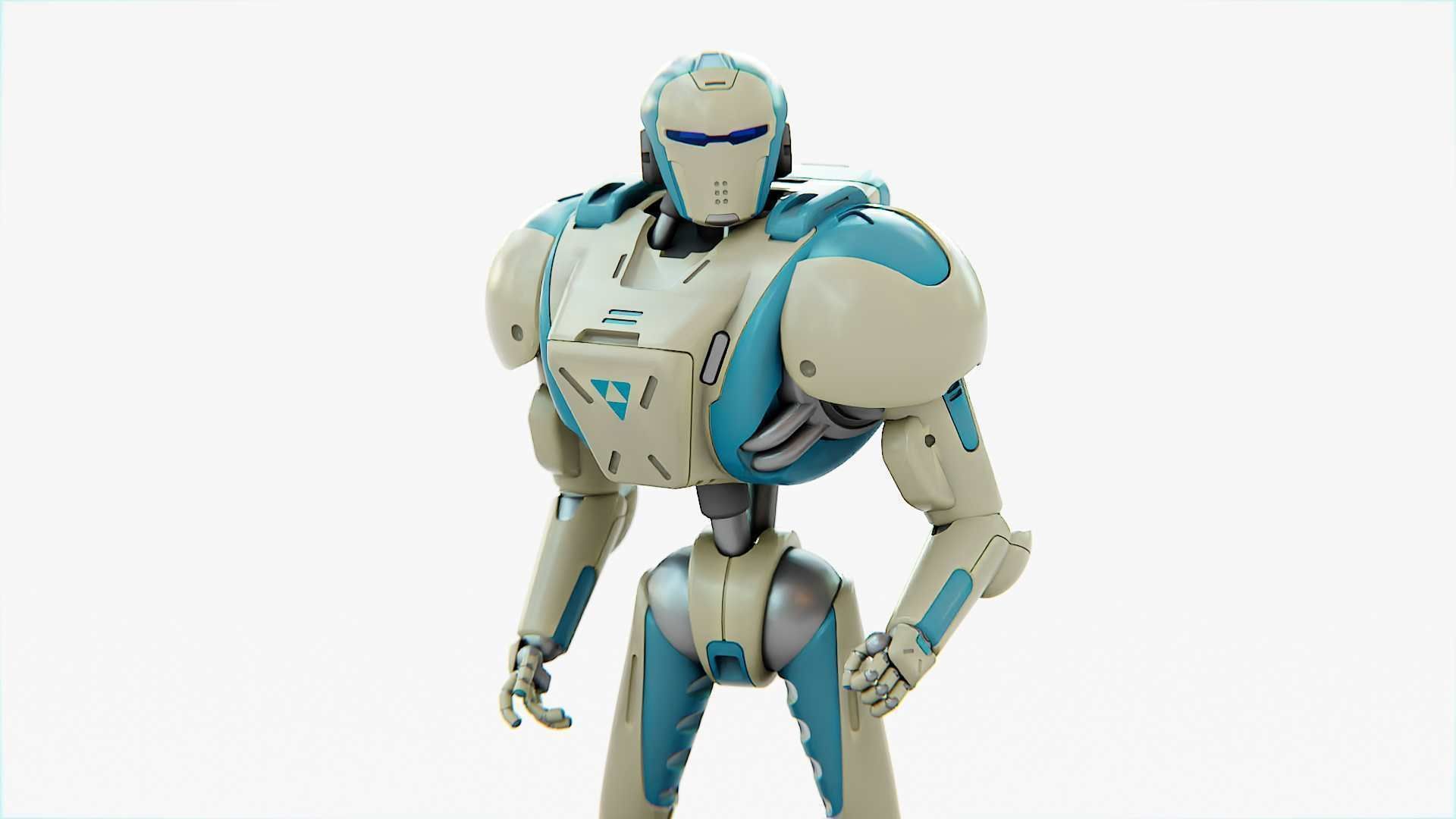 ANDROID MECHA-B RIGGED 3D model_2