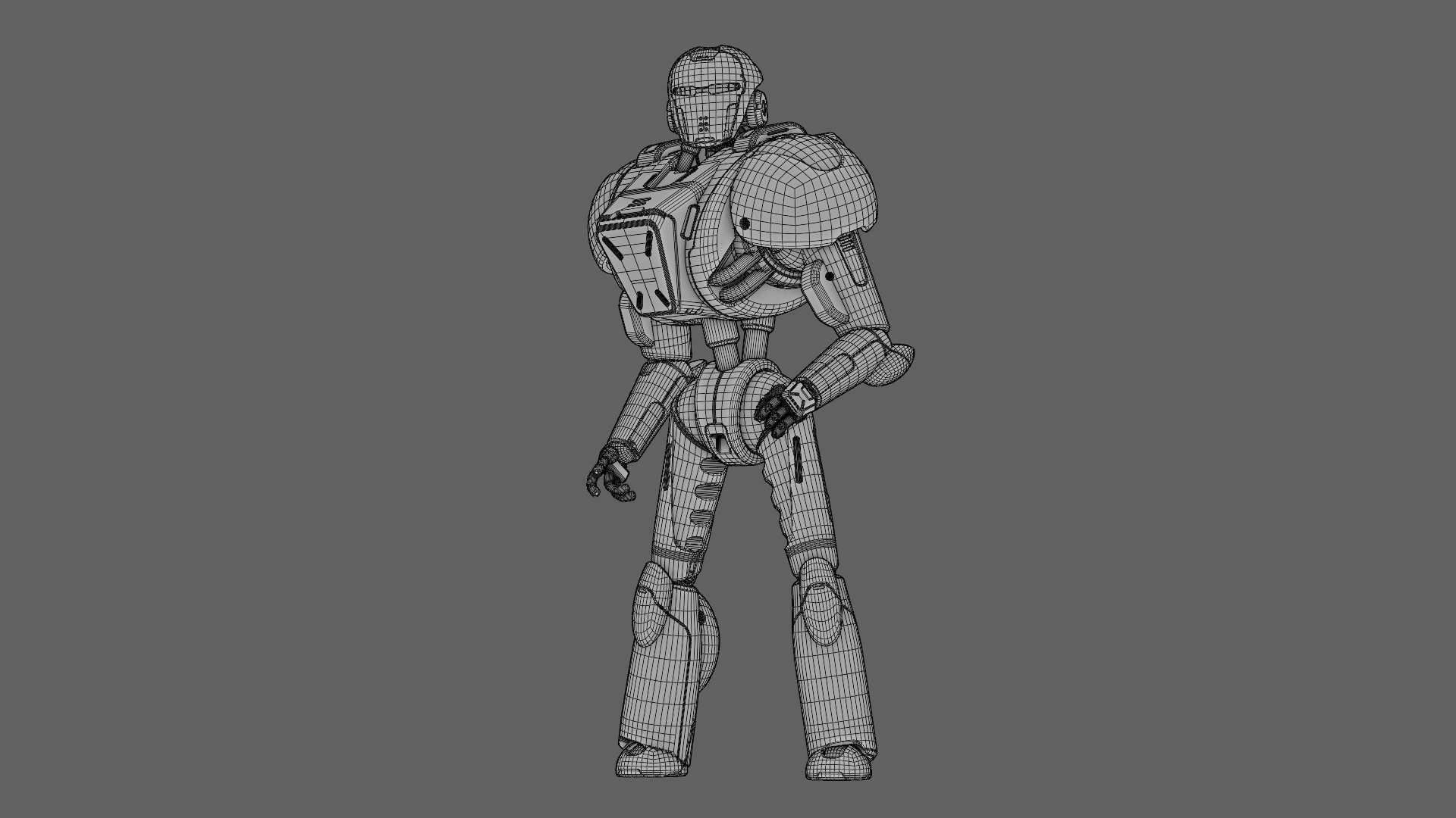 ANDROID MECHA-B RIGGED 3D model_39