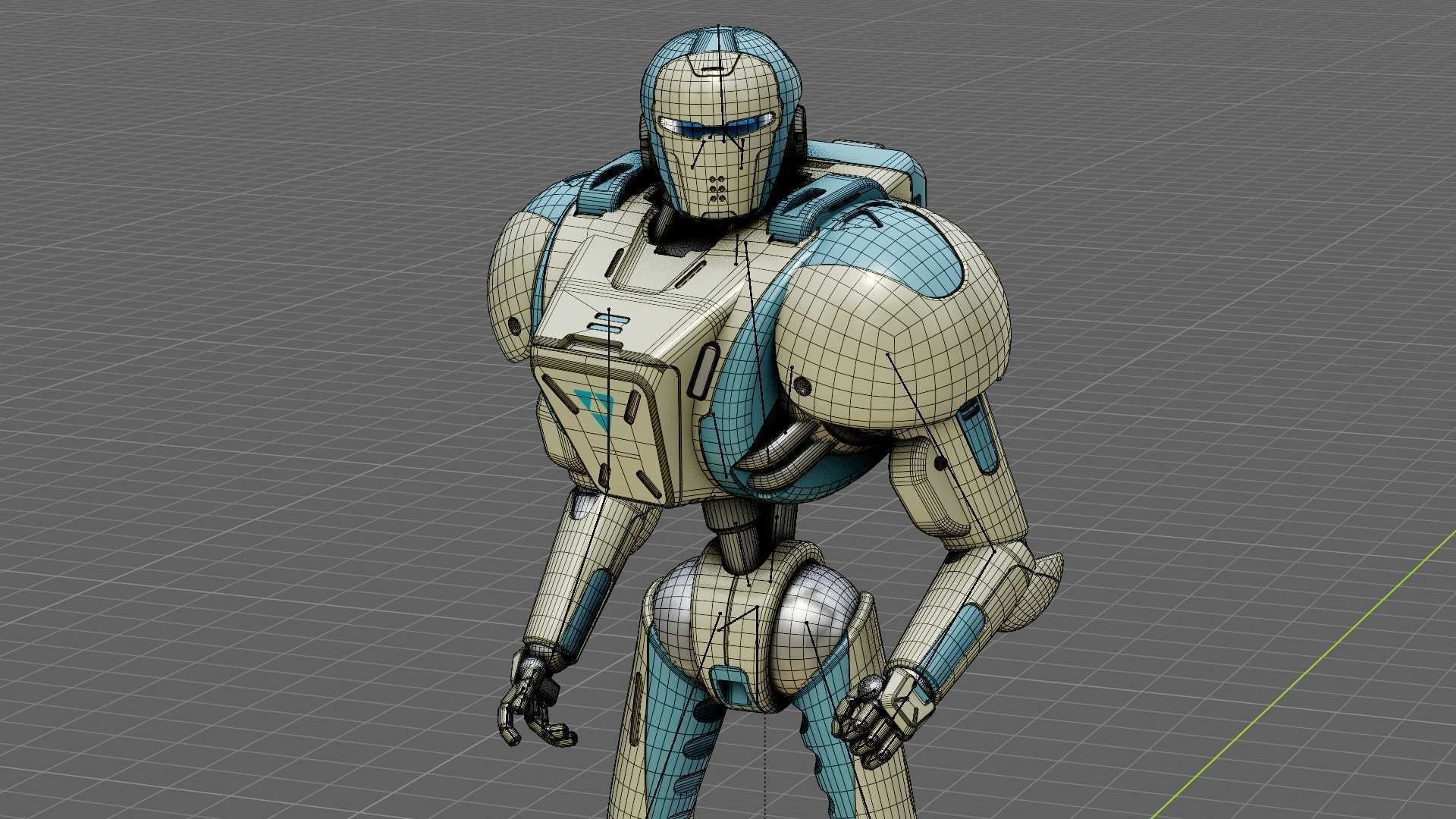 ANDROID MECHA-B RIGGED 3D model_35