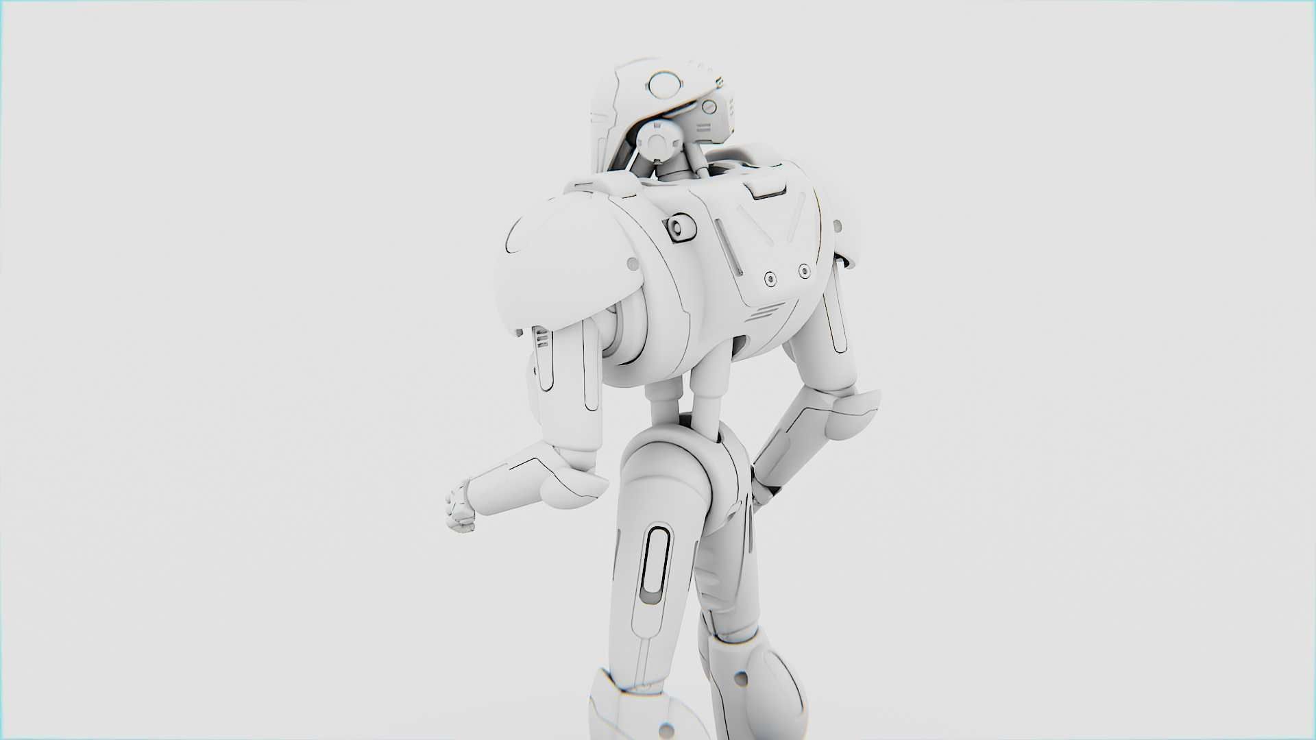 ANDROID MECHA-B RIGGED 3D model_33