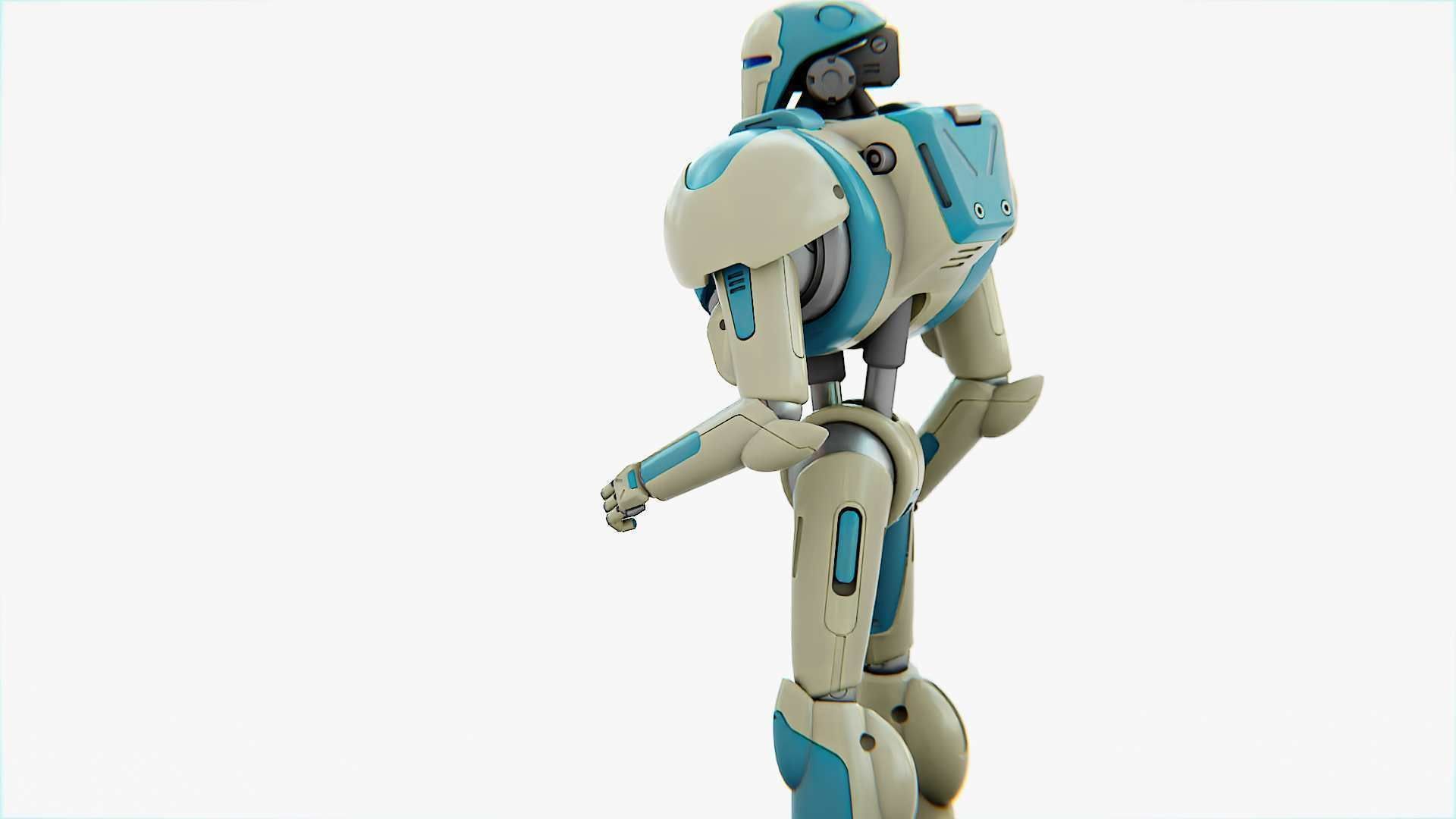ANDROID MECHA-B RIGGED 3D model_11