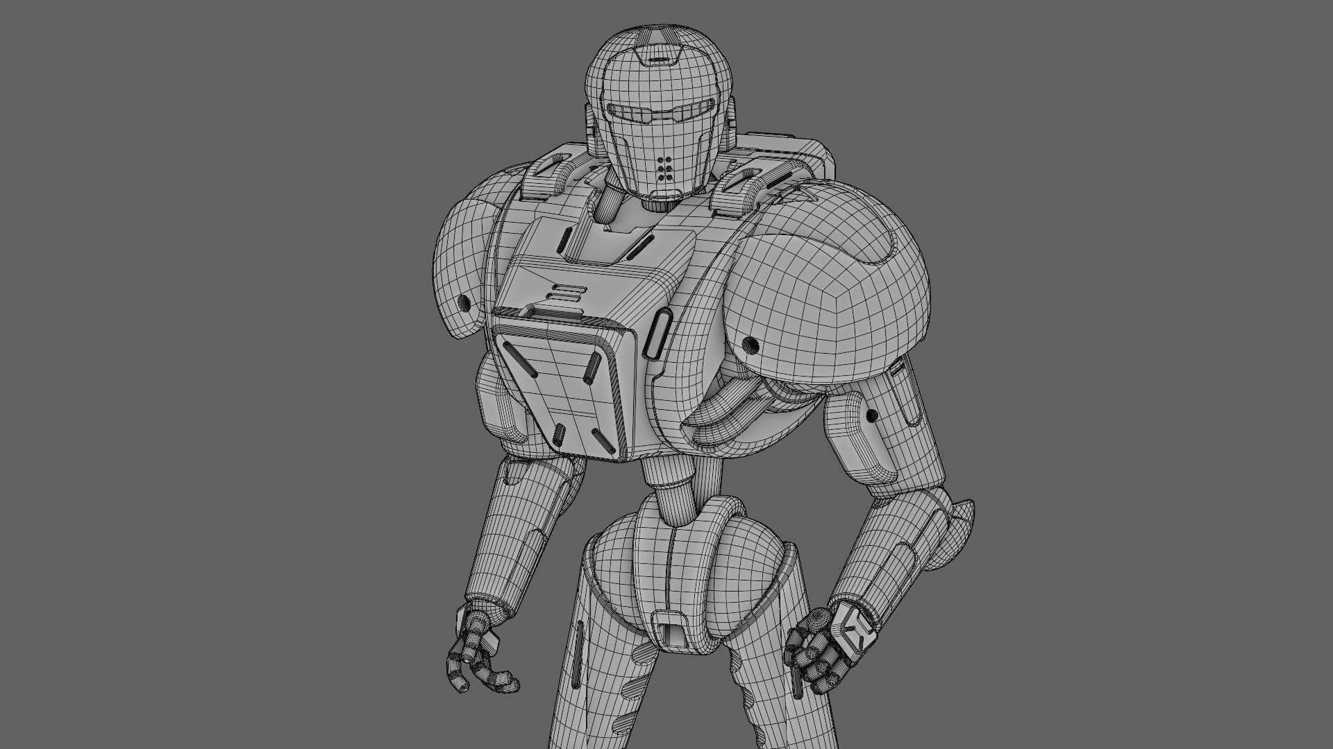 ANDROID MECHA-B RIGGED 3D model_36