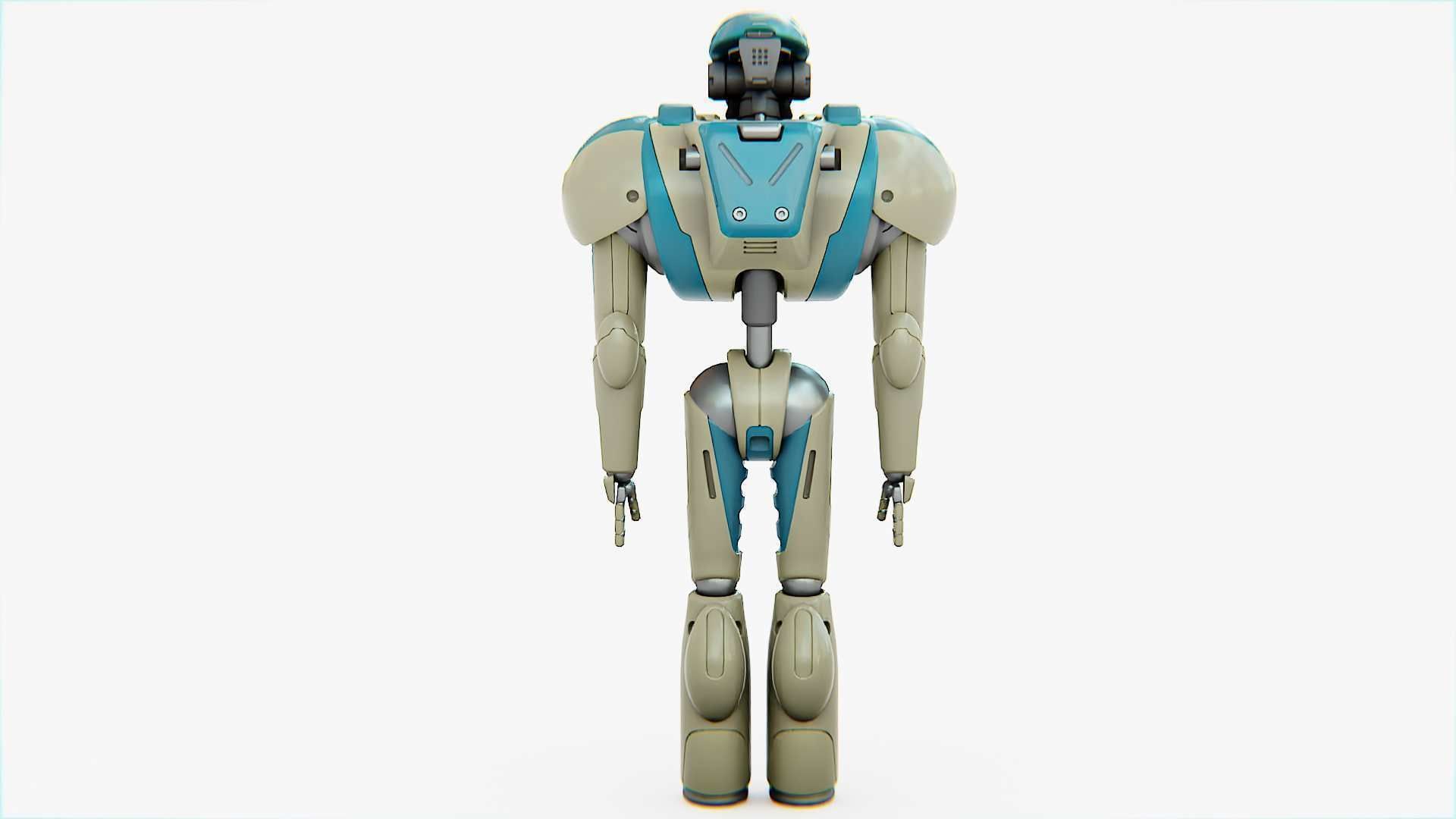 ANDROID MECHA-B RIGGED 3D model_29