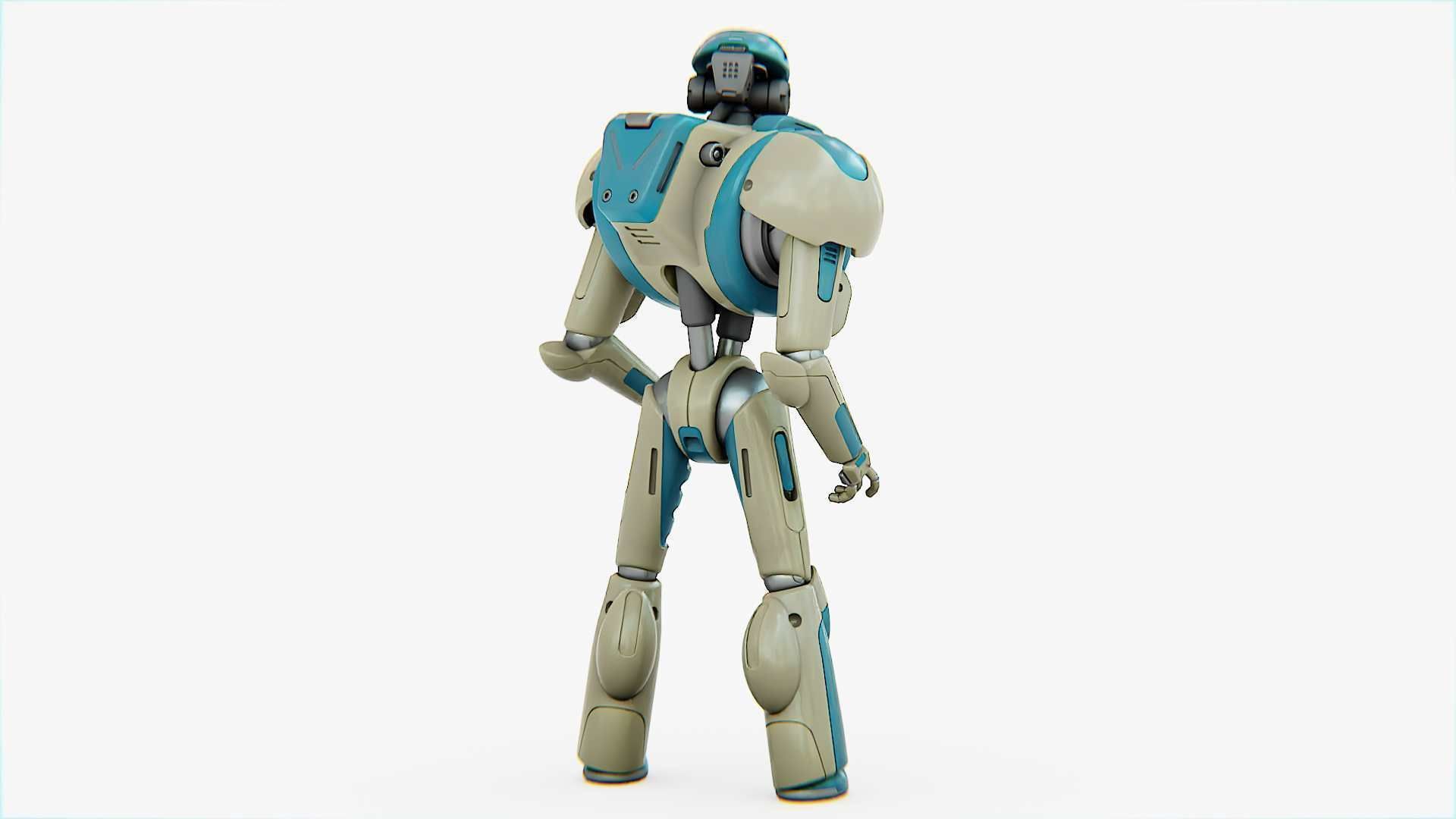 ANDROID MECHA-B RIGGED 3D model_8