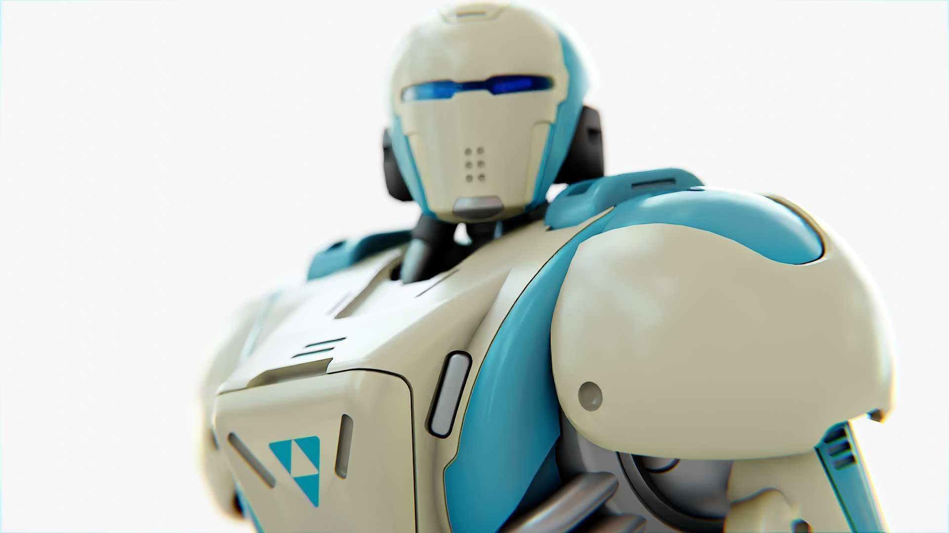 ANDROID MECHA-B RIGGED 3D model_21