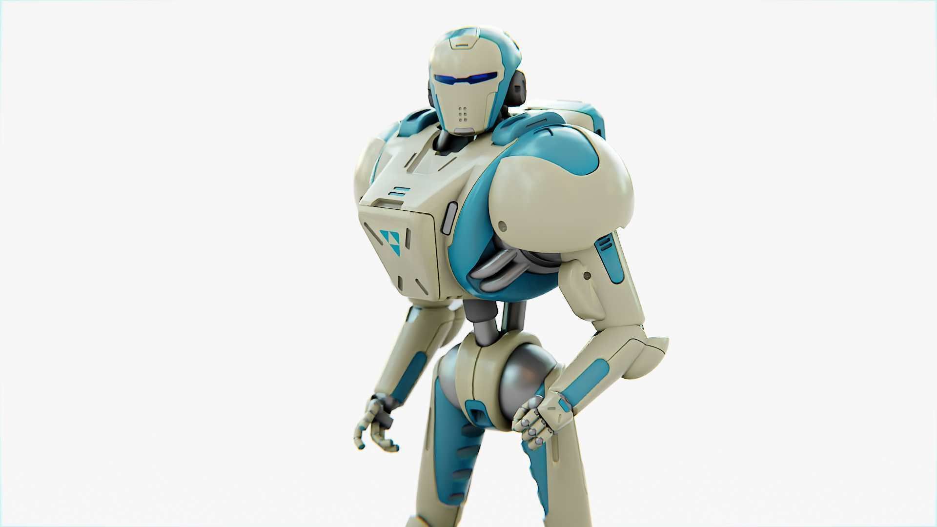 ANDROID MECHA-B RIGGED 3D model_13