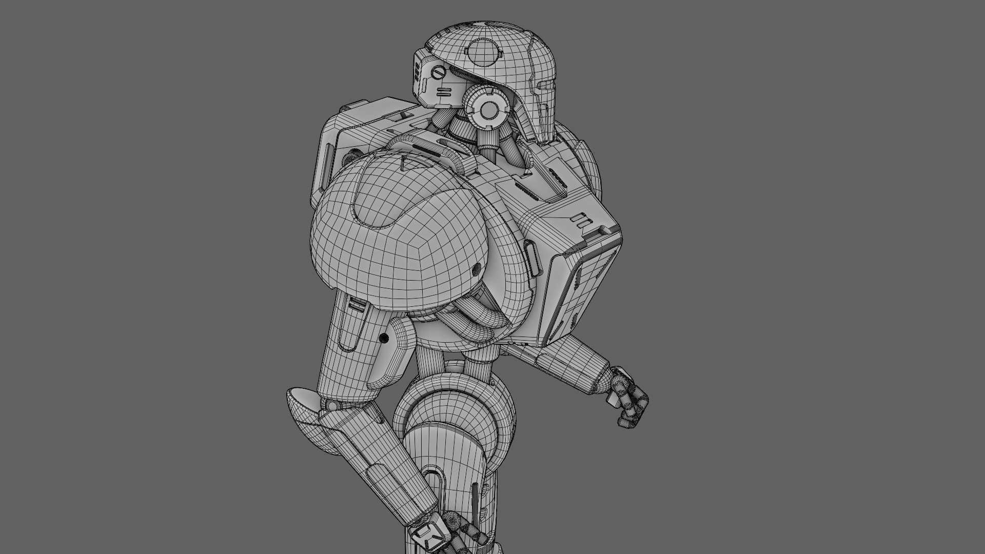 ANDROID MECHA-B RIGGED 3D model_37
