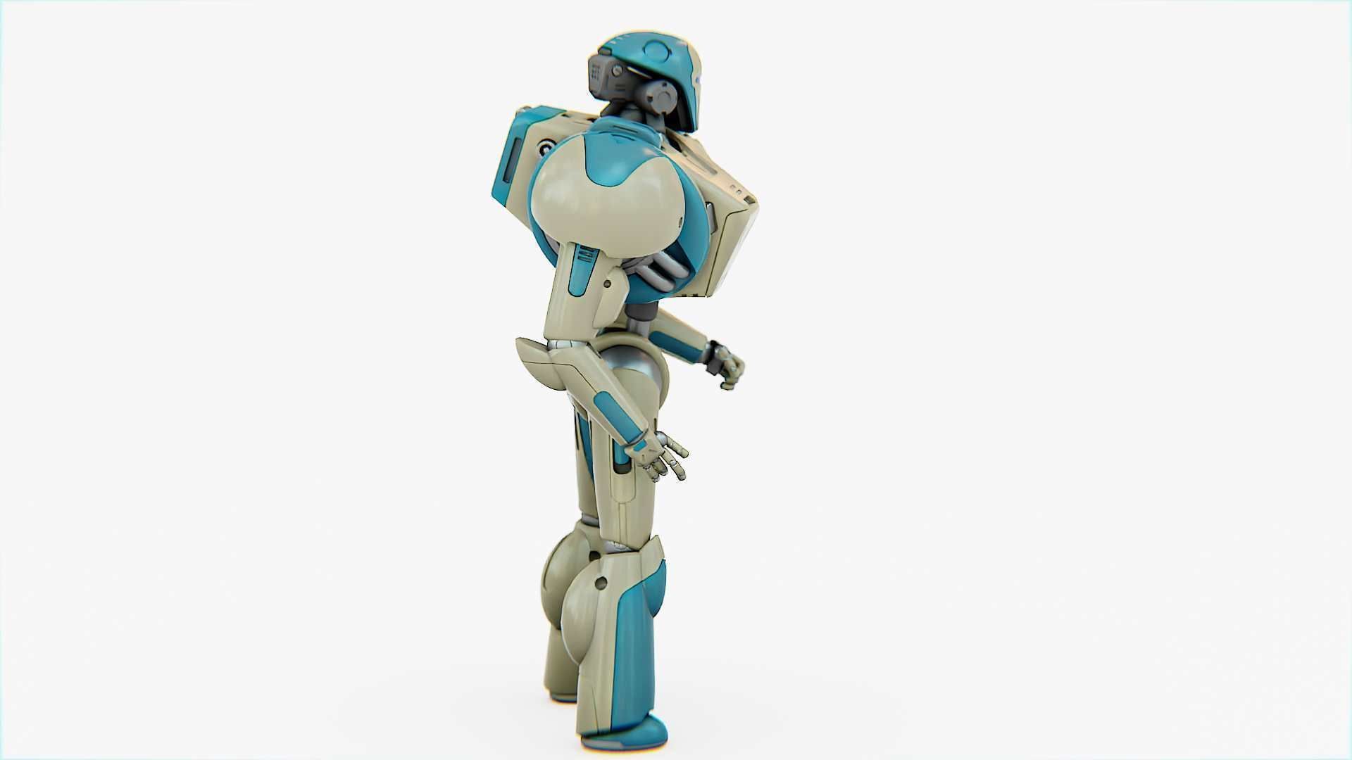 ANDROID MECHA-B RIGGED 3D model_6
