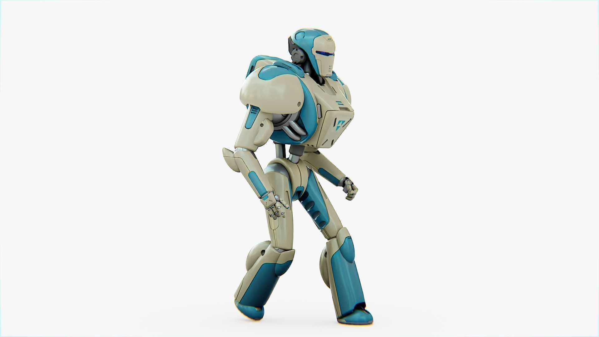 ANDROID MECHA-B RIGGED 3D model_24