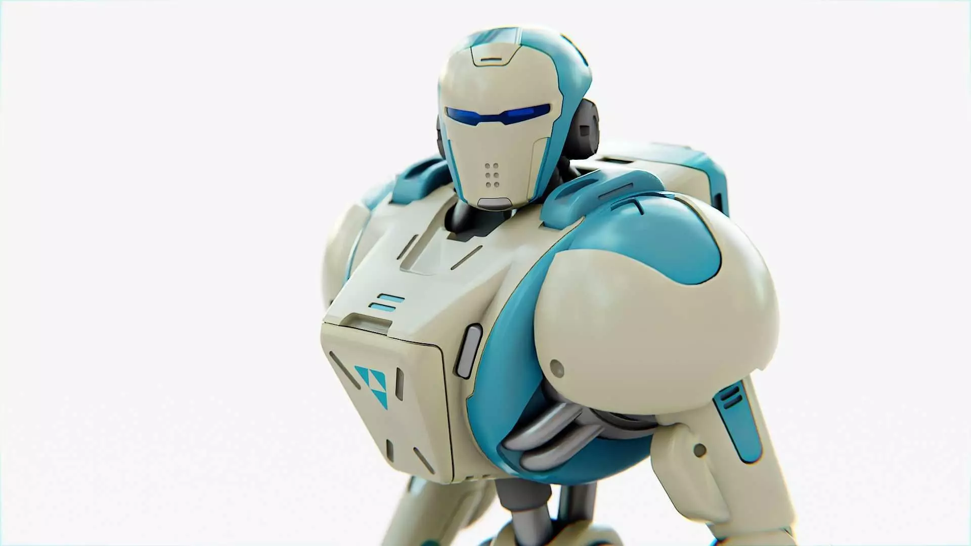 ANDROID MECHA-B RIGGED 3D model_0