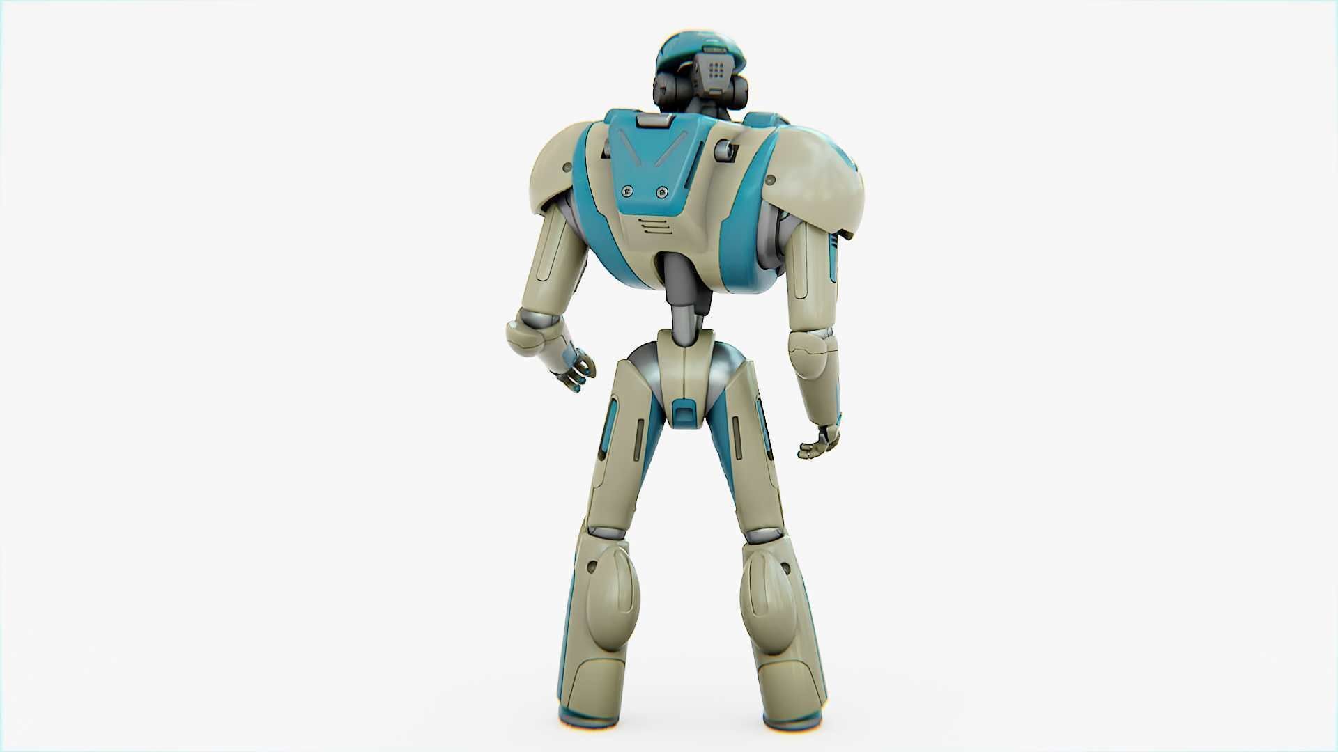 ANDROID MECHA-B RIGGED 3D model_9