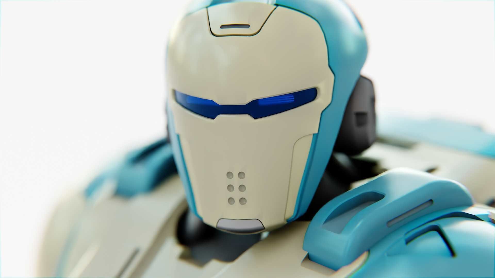 ANDROID MECHA-B RIGGED 3D model_19