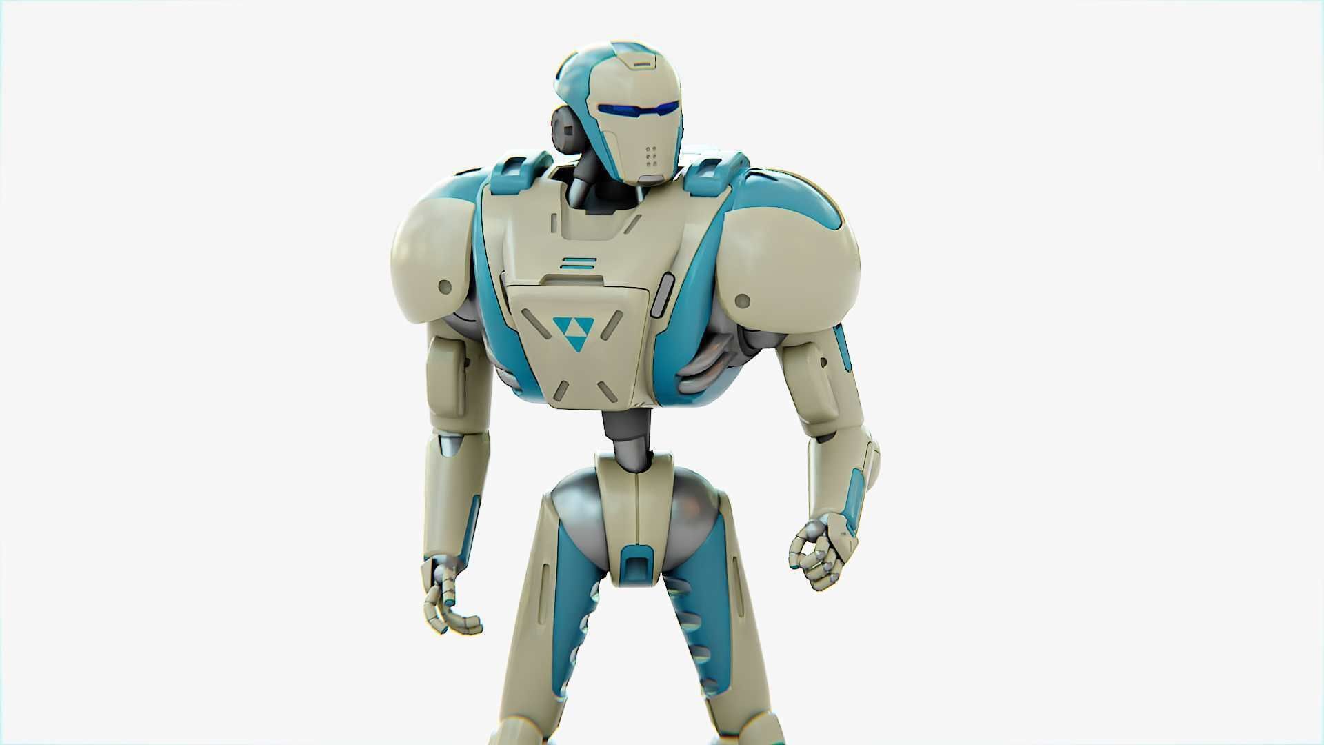 ANDROID MECHA-B RIGGED 3D model_3