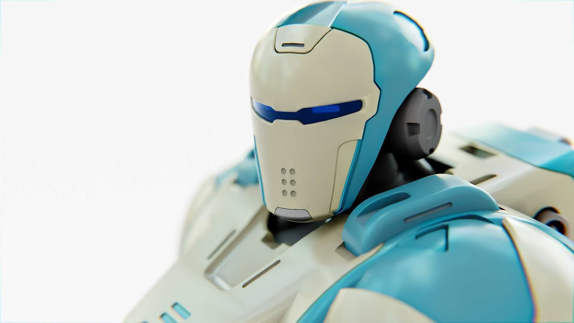 ANDROID MECHA-B RIGGED 3D model_18