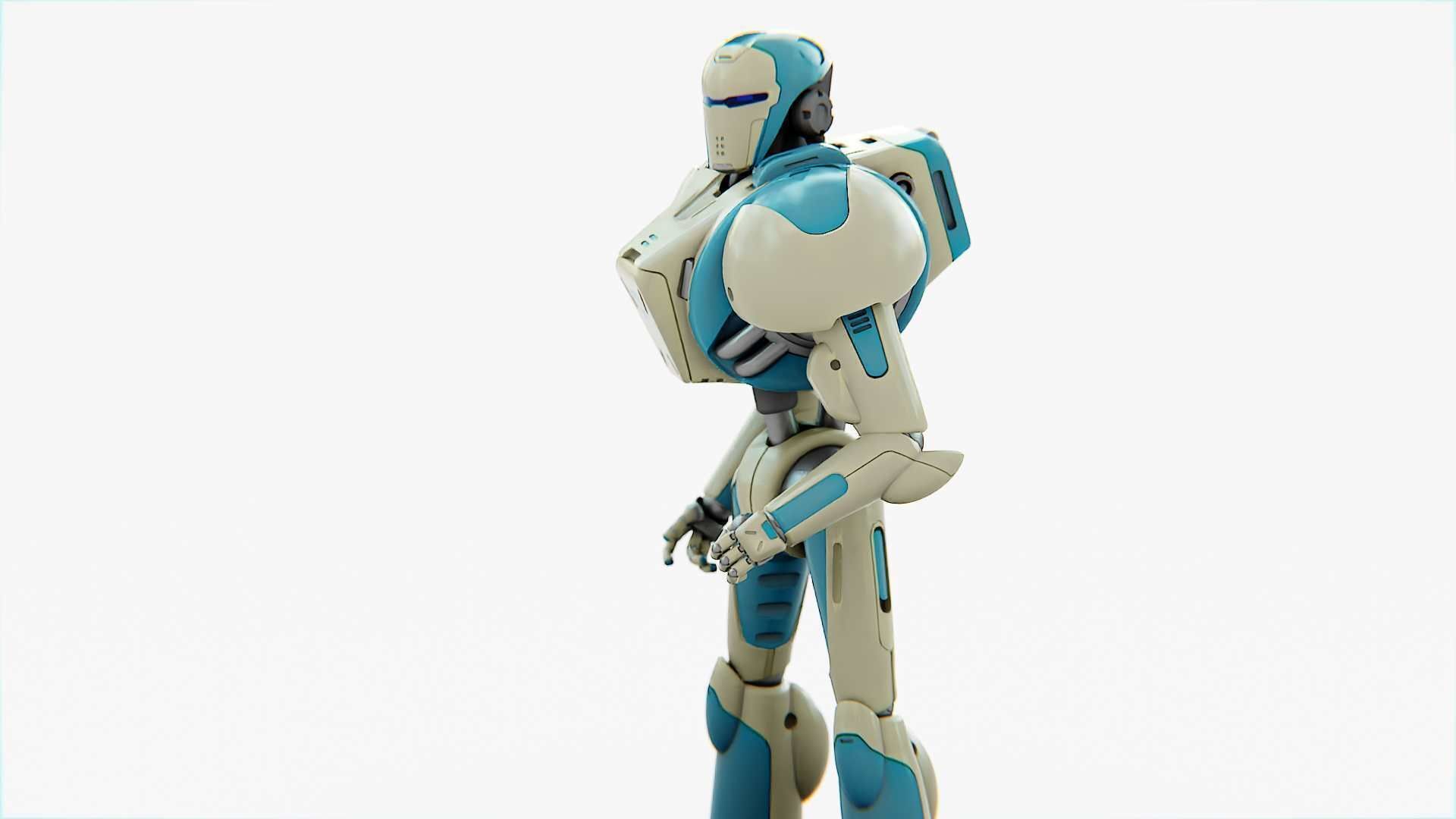 ANDROID MECHA-B RIGGED 3D model_12