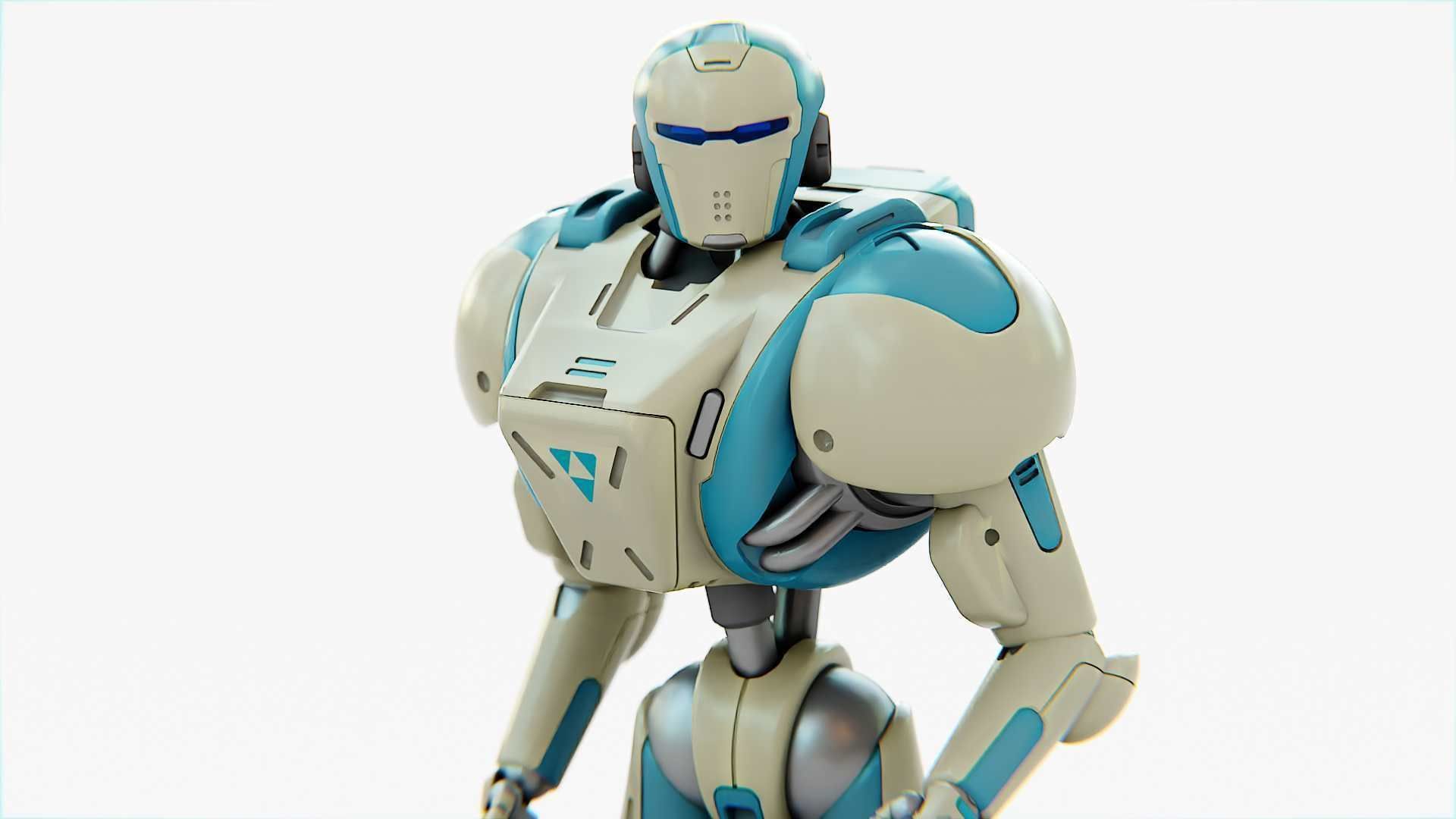 ANDROID MECHA-B RIGGED 3D model_1