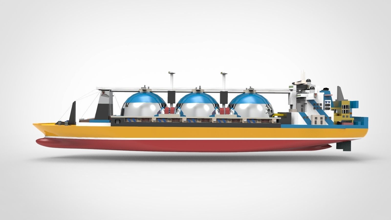 LNG Carrier tangker ship 3D model_4
