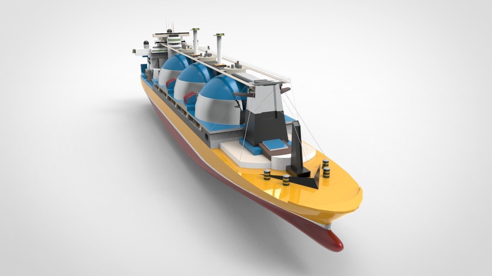 LNG Carrier tangker ship 3D model_6