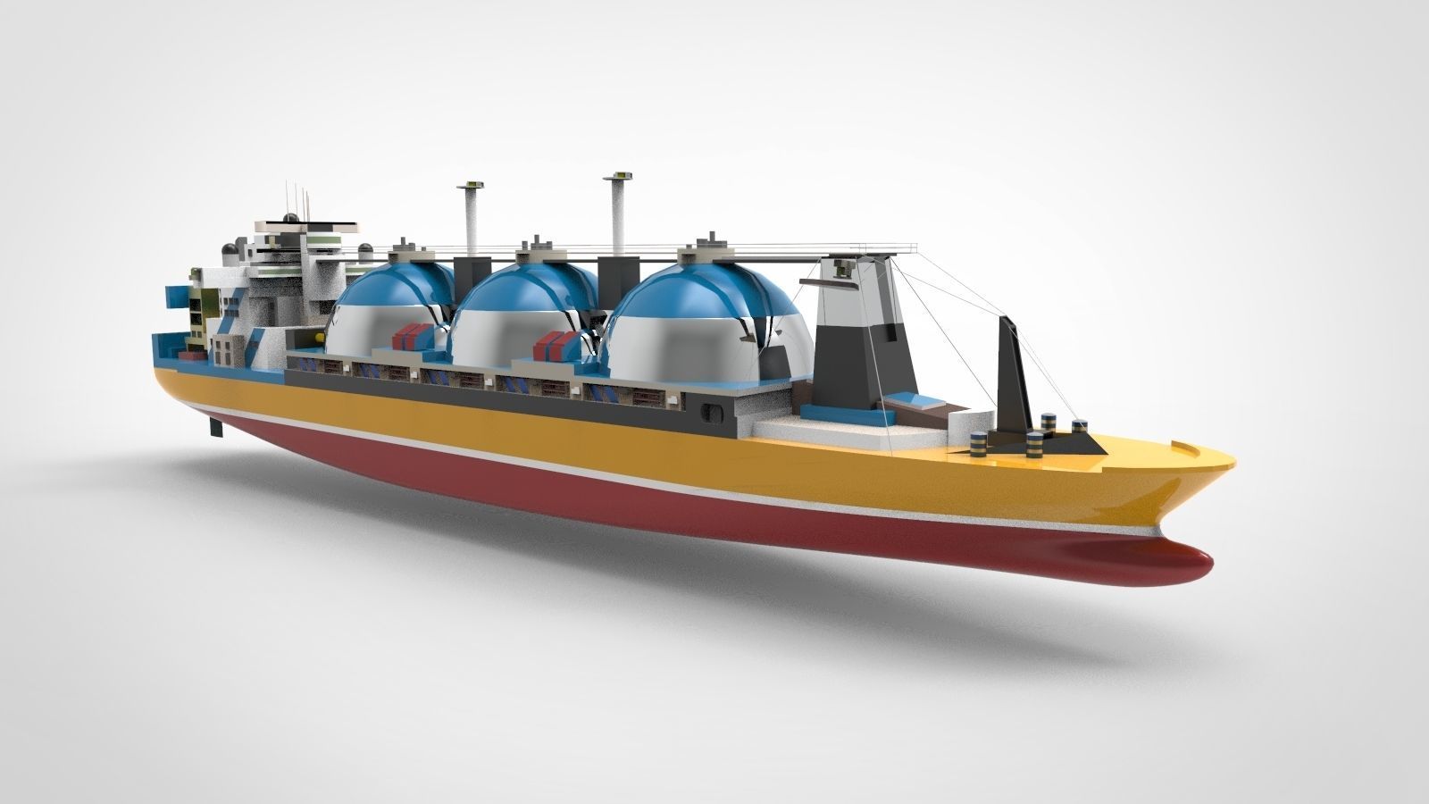 LNG Carrier tangker ship 3D model_2