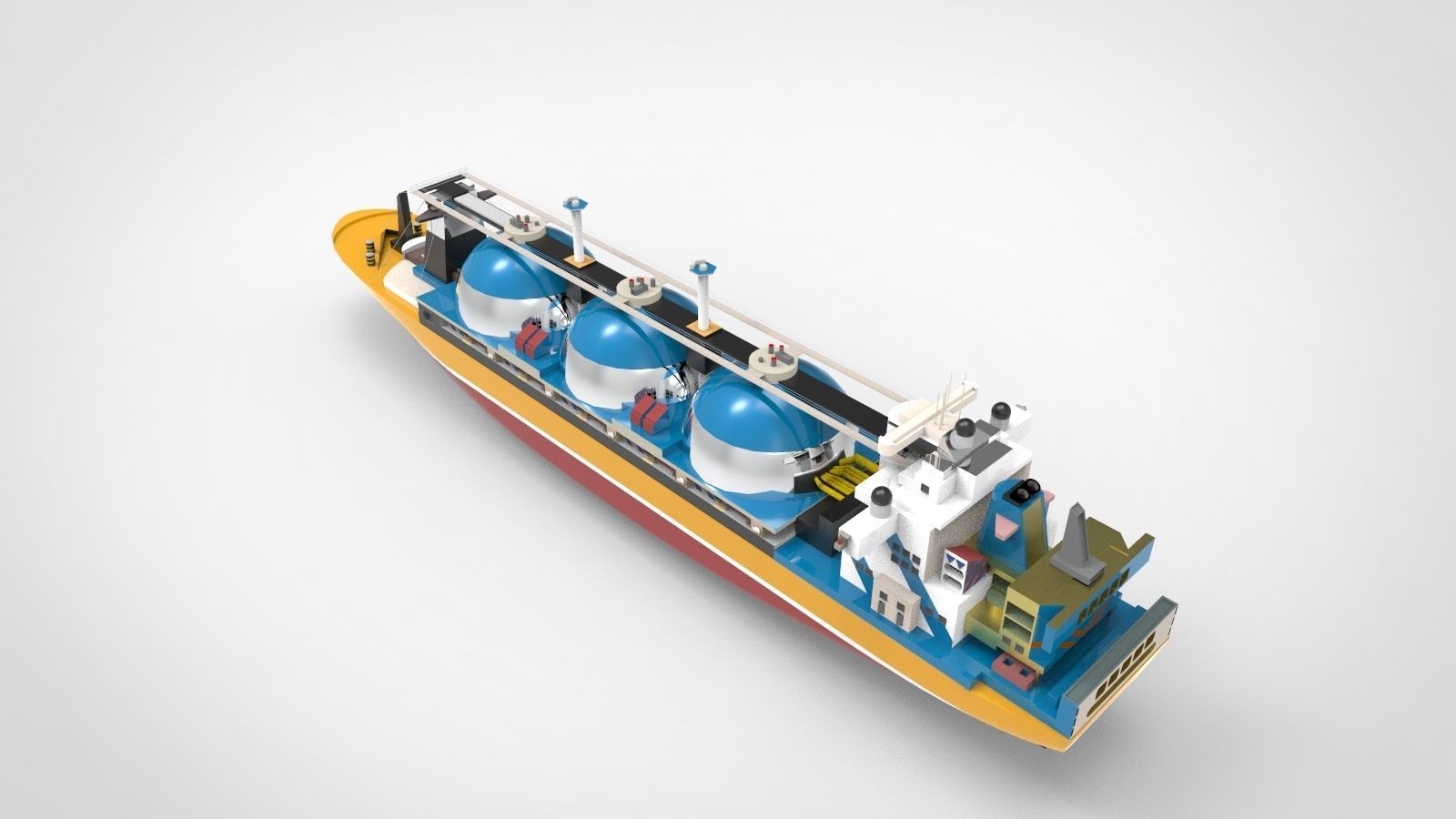 LNG Carrier tangker ship 3D model_11