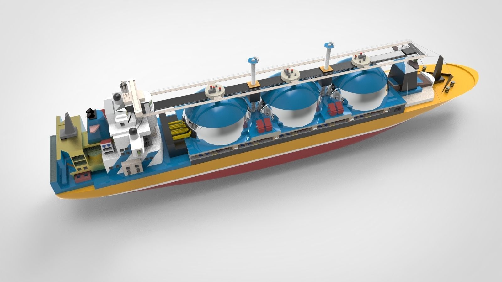 LNG Carrier tangker ship 3D model_3