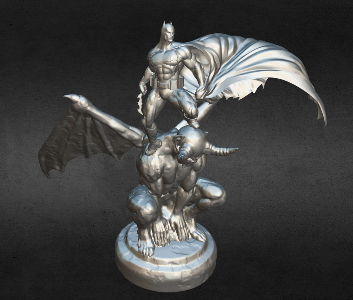 Batman on Devil 3D Model Ready to Print 3D model 3D printable | CGTrader