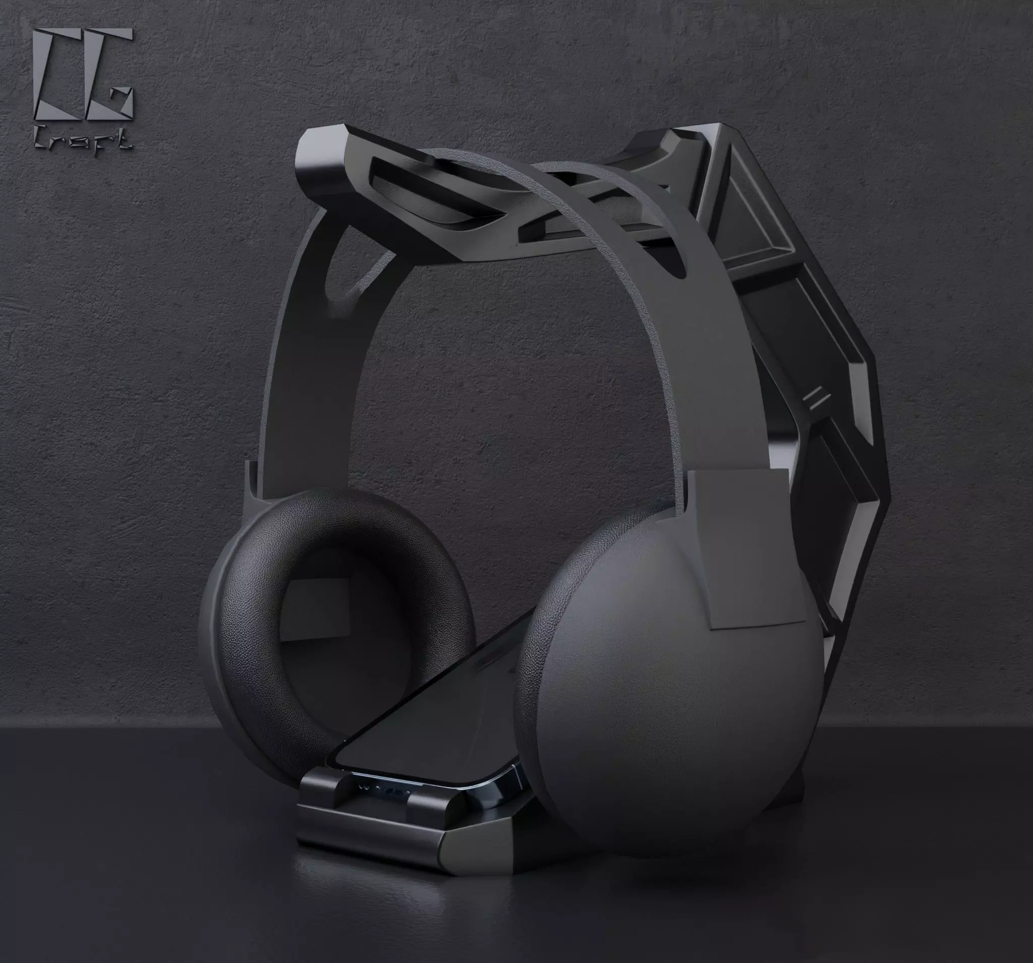 Headphone Stand 3D print model_0