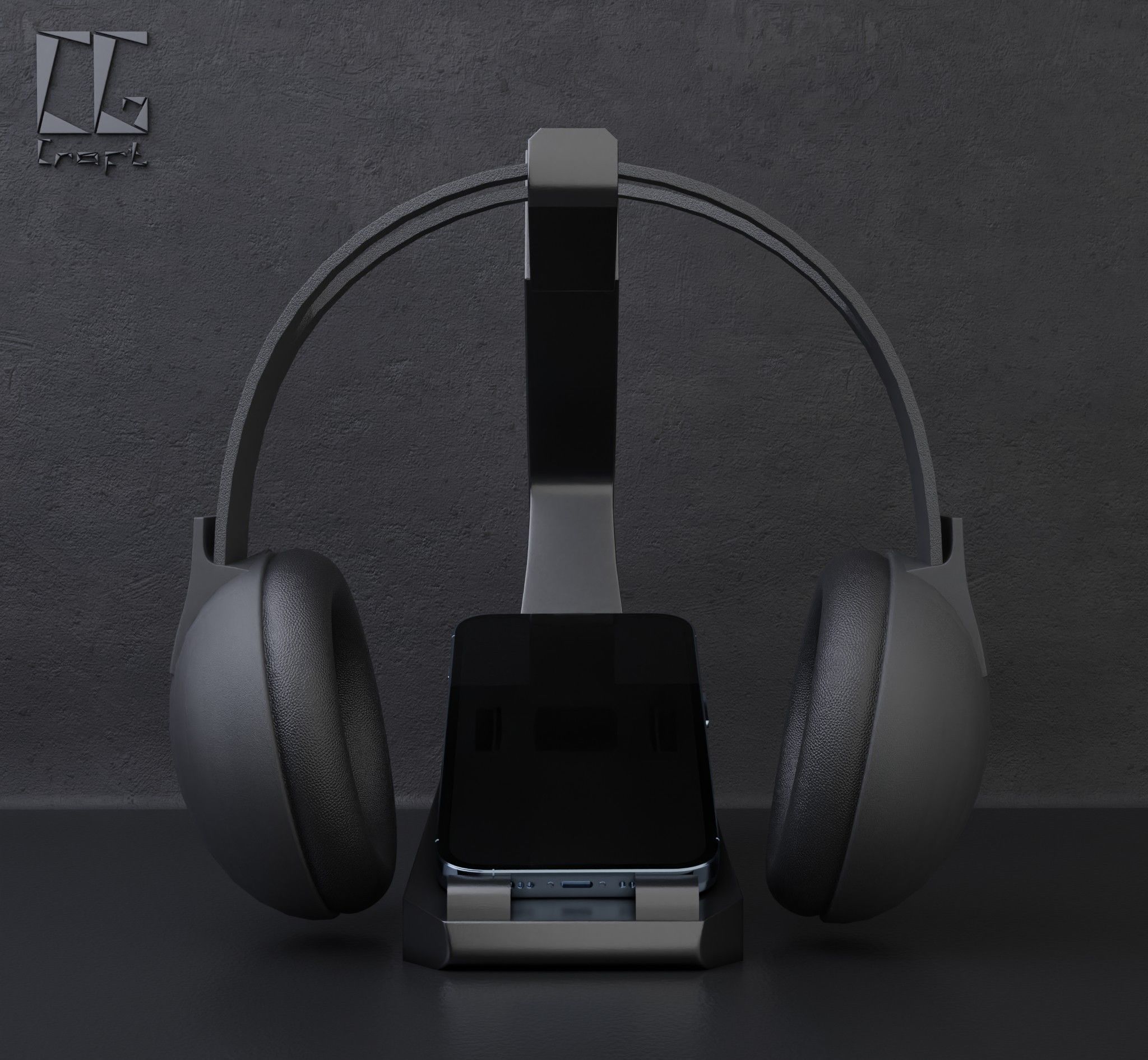 Headphone Stand 3D print model_1