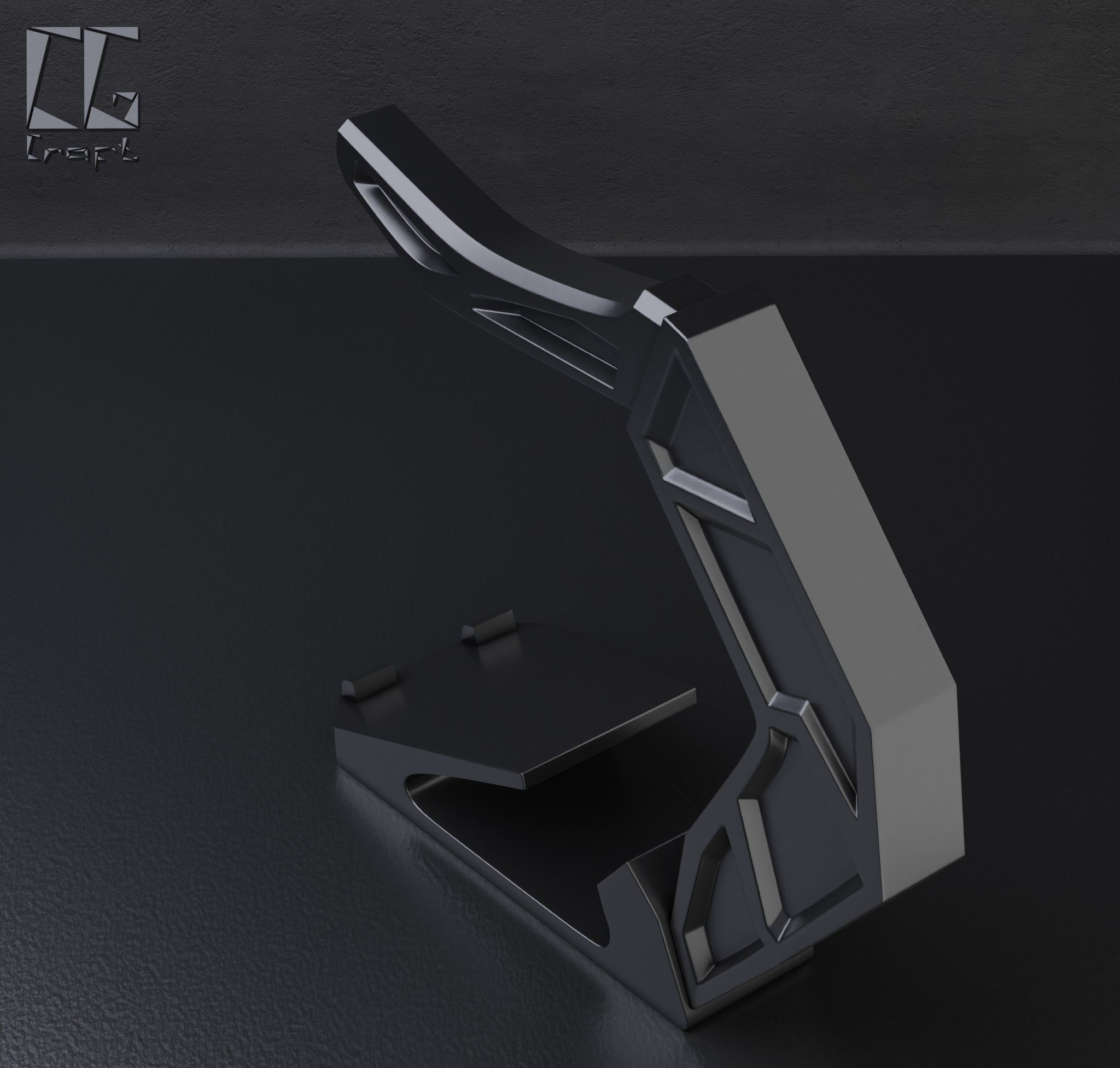 Headphone Stand 3D print model_3