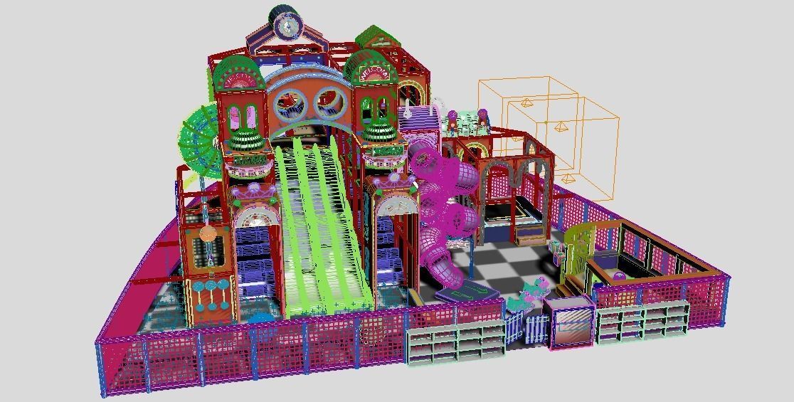 Indoor amusement park 3D model_8
