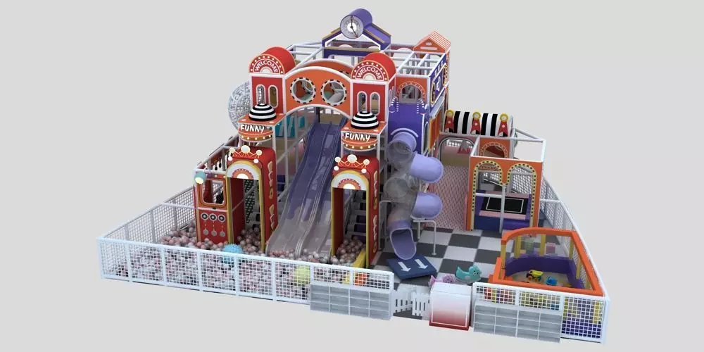 Indoor amusement park 3D model_0