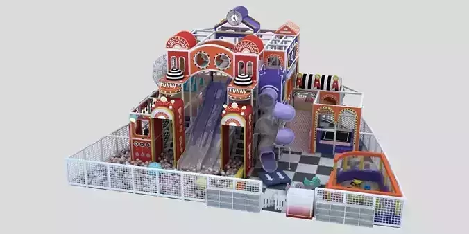 Indoor amusement park 3D model