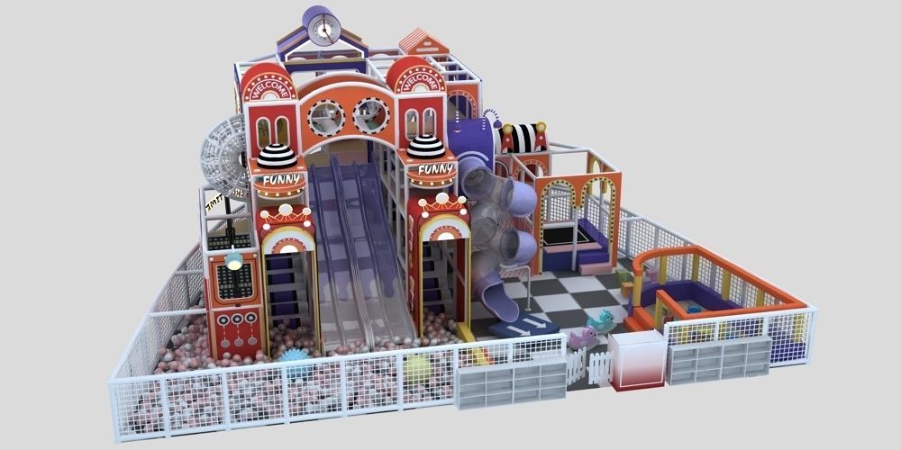 Indoor amusement park 3D model_2