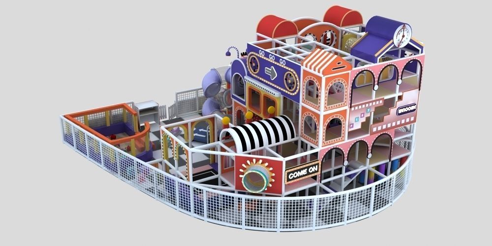Indoor amusement park 3D model_1
