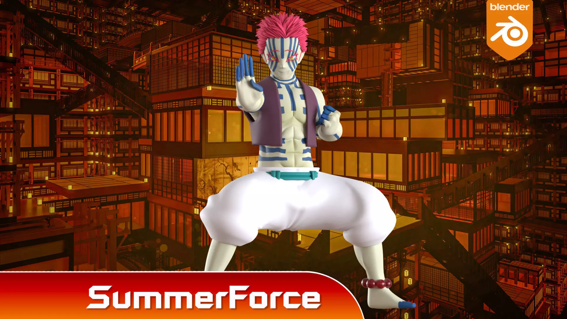 Akaza - Demon Slayer Infinity Castle 3D model_2