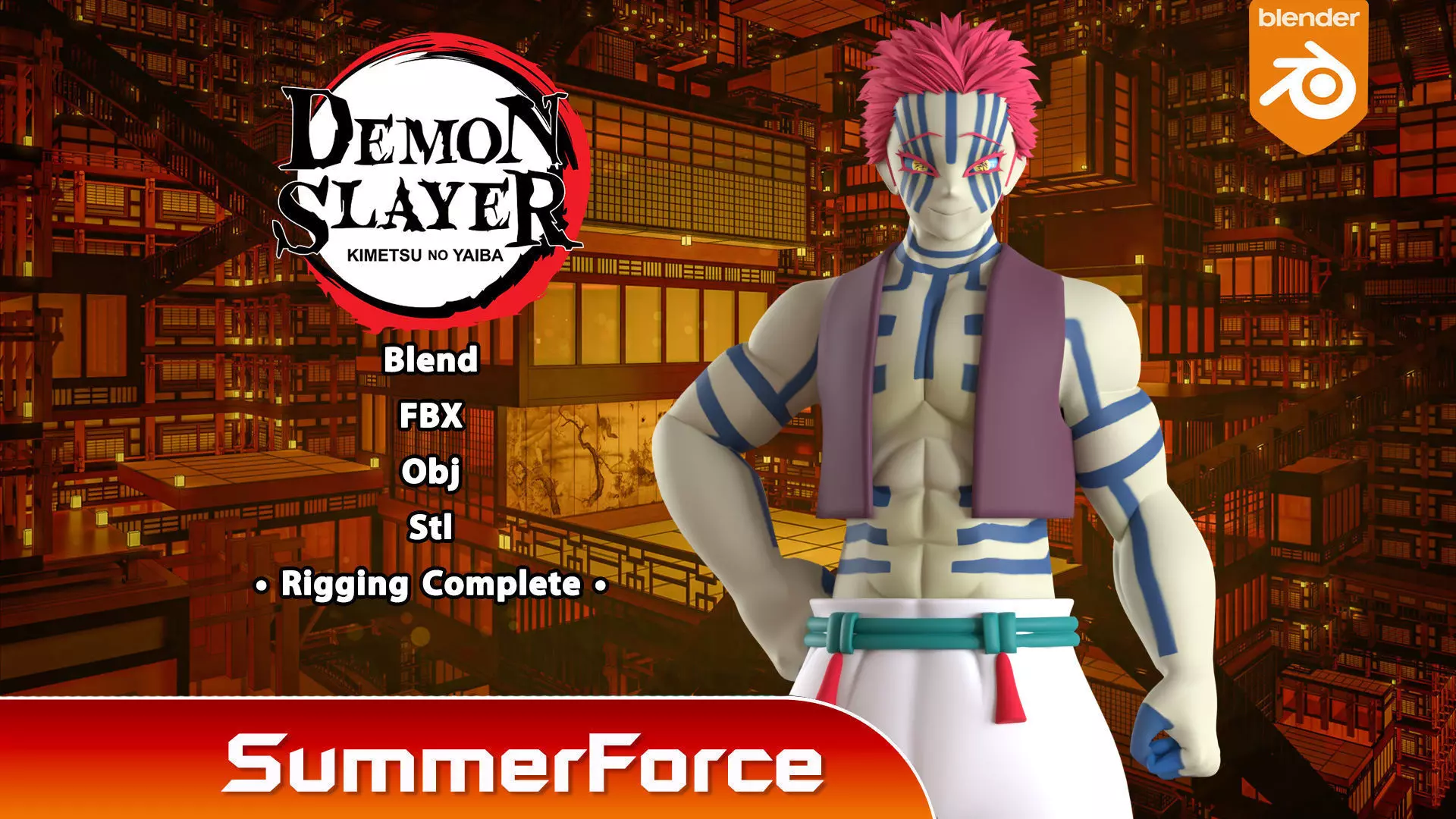 Akaza - Demon Slayer Infinity Castle 3D model_0