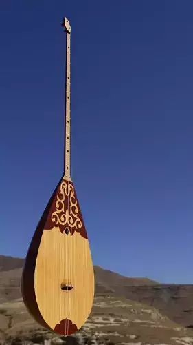 Kazakh Dombyra Low-poly 3D model