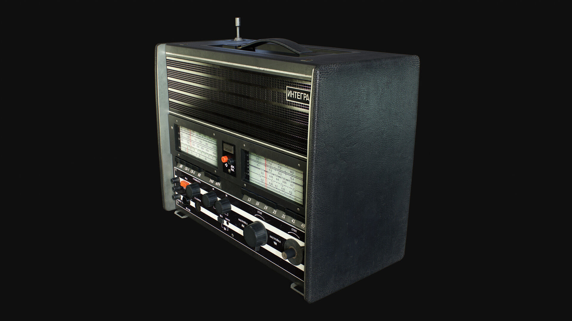 Radio INTEGRAL  Low-poly 3D model_3