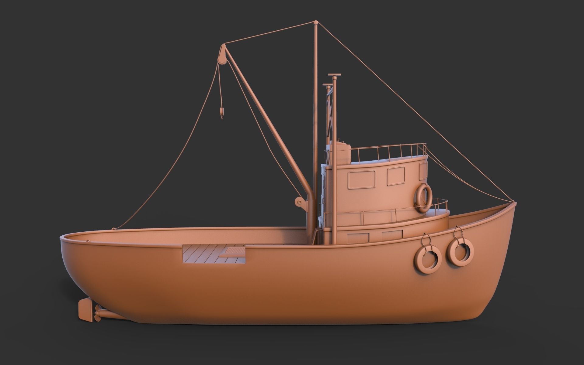 Ship Fishing mk1 3D print model_2
